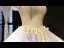 High-end Lavender Evening Dresses  2023 A-Line / Princess Off-The-Shoulder Short Sleeve Gold Appliques Lace Beading Court Train Ruffle Backless Formal Dresses