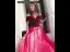 Chic / Beautiful Red Suede Evening Dresses  2020 A-Line / Princess Off-The-Shoulder Short Sleeve Beading Glitter Tulle Floor-Length / Long Ruffle Backless Formal Dresses