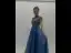 Elegant Pool Blue Prom Dresses 2020 A-Line / Princess High Neck Beading Rhinestone Short Sleeve Backless Floor-Length / Long Formal Dresses