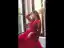 Elegant Burgundy Evening Dresses  2020 A-Line / Princess V-Neck Beading Sequins Lace Flower Long Sleeve Backless Floor-Length / Long Formal Dresses