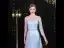 Sparkly Sky Blue Evening Dresses  2020 A-Line / Princess Sash Sequins Scoop Neck 3/4 Sleeve Floor-Length / Long Formal Dresses