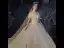 Luxury / Gorgeous Champagne Wedding Dresses 2019 Ball Gown Off-The-Shoulder Beading Tassel Pearl Crystal Lace Flower Rhinestone Sequins Short Sleeve Backless Cathedral Train