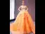 High-end Orange Ballkjoler 2023 Ballkjole Kjæreste Uten Ermer Håndlaget Beading Chapel Train Gripende Ruffles Ryggløse Formelle Kjoler