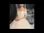 Chic / Beautiful Champagne Bridal Wedding Dresses 2020 A-Line / Princess Off-The-Shoulder Short Sleeve Backless Glitter Tulle Beading Tassel Royal Train Ruffle