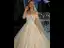 Sparkly Champagne Bridal Wedding Dresses 2020 Ball Gown Off-The-Shoulder Short Sleeve Backless Appliques Flower Sequins Beading Cathedral Train Ruffle