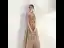 Elegant Brown Evening Dresses  2020 A-Line / Princess Scoop Neck Rhinestone Sequins Short Sleeve Backless Floor-Length / Long Formal Dresses
