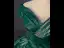 Vintage / Retro Dark Green Sequins Satin Prom Dresses Ball Gown 2024 Off-The-Shoulder Short Sleeve Backless Floor-Length / Long Prom Formal Dresses
