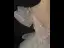 Flower Fairy Sky Blue Beading Sequins Lace Flower Appliques Prom Dresses 2024 Ball Gown Scoop Neck Puffy Short Sleeve Backless Floor-Length / Long Prom