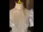 Elegant Sky Blue Beading Pearl Sequins Prom Dresses 2024 Ball Gown Scoop Neck Puffy Short Sleeve Backless Floor-Length / Long Prom Formal Dresses