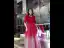 Affordable Red Evening Dresses  2020 A-Line / Princess V-Neck 1/2 Sleeves Appliques Star Sequins Floor-Length / Long Ruffle Backless Formal Dresses