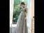 Charmant Gris Robe De Soirée 2020 Princesse Glitter Tulle Col Haut Perlage Faux Diamant 1/2 Manches Dos Nu Longue Robe De Ceremonie