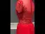 Haut de Gamme Rouge Transparentes Robe De Soirée 2020 Princesse Encolure Dégagée Manches Courtes Perlage Train De Balayage Volants Robe De Ceremonie