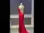 Fashion Red See-through Evening Dresses  2020 Trumpet / Mermaid Scoop Neck Sleeveless Beading Sweep Train Ruffle Formal Dresses