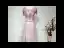 High End Durchsichtige Pink Abendkleider 2020 A Linie Rundhalsausschnitt Ärmel Strass Perlenstickerei Quaste Stoffgürtel Sweep / Pinsel Zug Rüschen Festliche Kleider