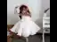 Lovely Pearl Pink Organza Birthday Flower Girl Dresses 2020 Ball Gown Scoop Neck Sleeveless Pearl Bow Short Ruffle Wedding Party Dresses