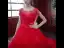 Charmant Rouge Robe De Mariée 2020 Robe Boule Encolure Dégagée Perlage Gland En Dentelle Fleur Sans Manches Dos Nu Royal Train