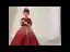 Chic / Belle Rouge Anniversaire Robe Ceremonie Fille 2020 Robe Boule Encolure Dégagée Manches Courtes Paillettes Gland Glitter Tulle Longue Volants