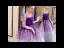 Fairytale Grape Gradient-Color See-through Birthday Flower Girl Dresses 2020 Ball Gown Scoop Neck 3/4 Sleeve Glitter Star Floor-Length / Long Ruffle