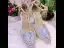 Charmant Multifarben Strass Brautschuhe 2020 Knöchelriemen 11 cm Stilettos Spitzschuh Hochzeit High Heels