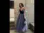 Chic / Beautiful Royal Blue Suede Evening Dresses  2020 A-Line / Princess Spaghetti Straps Short Sleeve Floor-Length / Long Ruffle Backless Formal Dresses