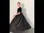 Elegant Black Birthday Suede Party Dresses Flower Girl Dresses 2021 A-Line / Princess Square Neckline Short Sleeve Floor-Length / Long Backless Bow Flower Girl Dresses