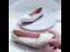 Chic / Beautiful White Pearl Lace Flower Flat Wedding Shoes 2021 Pointed Toe Wedding
