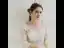 Romantic Champagne See-through Bridal Wedding Dresses 2020 Ball Gown Scoop Neck 3/4 Sleeve Backless Pierced Appliques Lace Chapel Train