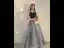 Fashion Ink Blue Evening Dresses  2020 A-Line / Princess Spaghetti Straps Sleeveless Sequins Beading Floor-Length / Long Ruffle Backless Formal Dresses