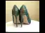 Glitzernden Grün Abend Pumps 2020 Glanz Pailletten 12 cm Stilettos Spitzschuh Pumps