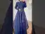 High-end Navy Blue Handmade  Beading Rhinestone Evening Dresses 2021 A-Line / Princess High Neck Long Sleeve Floor-Length / Long Evening Party Formal Dresses
