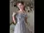 Elegant Grey Prom Dresses 2021 A-Line / Princess Ruffle Off-The-Shoulder Short Sleeve Backless Floor-Length / Long Formal Dresses