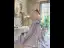 Elegant Sky Blue Satin Prom Dresses 2021 A-Line / Princess Strapless Beading Bow Short Sleeve Backless Floor-Length / Long Formal Dresses