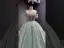Charmant Vert Citron Perlage Gland Faux Diamant Paillettes Robe De Bal 2021 Robe Boule De l'épaule Manches Courtes Dos Nu Chapel Train Robe De Ceremonie