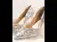 Scintillantes Argenté Faux Diamant Paillettes Chaussure De Mariée 2022 Cuir 8 cm Talons Aiguilles À Bout Pointu Mariage Escarpins Talons Hauts