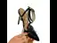 Abordable Mode Noire Désinvolte Sandales Femme 2020 T-Strap 12 cm Talons Aiguilles À Bout Pointu Sandales