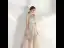 Elegante Champagner Abendkleider 2020 A Linie Bandeau Ärmellos Pailletten Perlenstickerei Lange Rüschen Rückenfreies Festliche Kleider