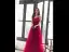 Chic / Belle Rouge Robe De Soirée 2020 Princesse Bretelles Spaghetti Sans Manches Ceinture Glitter Tulle Longue Volants Dos Nu Robe De Ceremonie