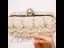 Élégant Champagne Perle Carrés Pochette 2020 Métal Faux Diamant