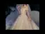 Élégant Champagne La Mariée Robe De Mariée 2020 Robe Boule De l'épaule Manches Courtes Dos Nu Appliques En Dentelle Perlage Glitter Tulle Royal Train Volants