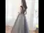 Elegant Navy Blue Prom Dresses 2020 A-Line / Princess V-Neck Beading Star Sequins Sleeveless Backless Floor-Length / Long Formal Dresses