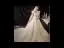 Chic / Belle Champagne La Mariée Robe De Mariée 2020 Robe Boule Transparentes Encolure Dégagée Sans Manches Dos Nu Appliques En Dentelle Perlage Glitter Tulle Chapel Train Volants