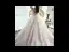 Luxe Champagne La Mariée Robe De Mariée 2020 Robe Boule Transparentes Col v profond Bretelles Spaghetti Sans Manches Dos Nu Appliques En Dentelle Perlage Glitter Tulle Chapel Train Volants