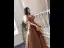 Vintage / Retro Brown Spotted Prom Dresses 2021 A-Line / Princess Square Neckline Puffy Short Sleeve Backless Floor-Length / Long Prom Formal Dresses