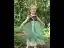 Chic / Beautiful Jade Green Rhinestone Glitter Birthday Flower Girl Dresses 2023 A-Line / Princess Square Neckline Sleeveless Backless Tea-length Flower Girl Dresses