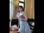 Chic / Beautiful Sky Blue Glitter Evening Dresses 2023 A-Line / Princess Off-The-Shoulder Pearl Short Sleeve Backless Floor-Length / Long Evening Party Formal Dresses