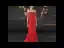 Haut de Gamme Rouge Transparentes Robe De Soirée 2020 Trompette / Sirène Encolure Dégagée Manches Courtes Faux Diamant Perlage Gland Train De Balayage Robe De Ceremonie