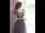 Elegant Purple Glitter Prom Dresses 2022 A-Line / Princess Square Neckline Puffy Short Sleeve Backless Bow Floor-Length / Long Formal Dresses