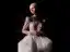 Luxury / Gorgeous White Beading Cascading Ruffles Wedding Dresses 2022 Ball Gown Scoop Neck Pearl Rhinestone Sequins Lace Flower Short Sleeve Backless Royal Train Wedding