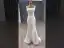 Haut de Gamme Blanche Paillettes Fleur Satin Robe De Mariée 2024 Trompette / Sirène Encolure Carrée Sans Manches Dos Nu Chapel Train Mariage