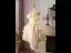 Elegant Champagne Cascading Ruffles Appliques Satin Party Dresses 2024 Ball Gown Spaghetti Straps Sleeveless Backless Knee-Length Formal Dresses